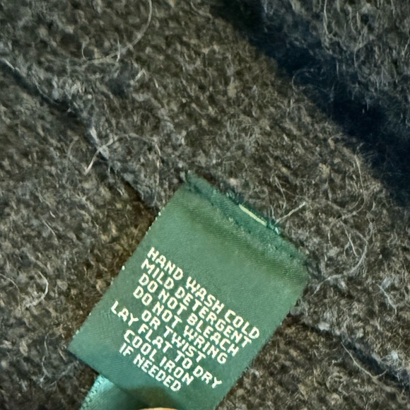 Lauren Ralph Lauren LRL Jeans Co Vintage Lambswool Blend Long Sweater Jacket - Picture 8 of 9